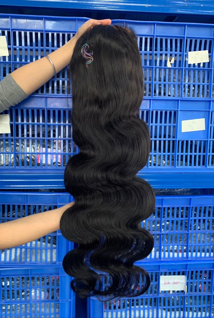 Black Body Wave Closure Lace Wig