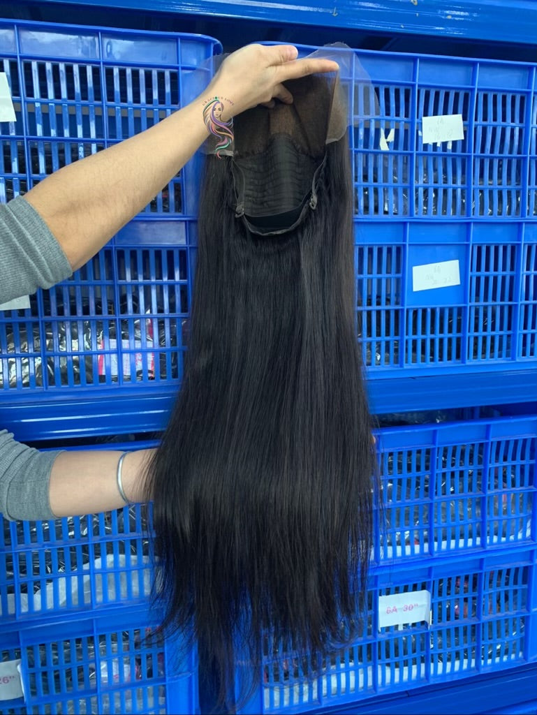 Black Straight Frontal Lace Wig